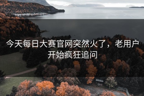 今天每日大赛官网突然火了，老用户开始疯狂追问
