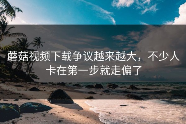 蘑菇视频下载争议越来越大，不少人卡在第一步就走偏了