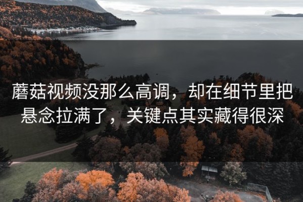 蘑菇视频没那么高调，却在细节里把悬念拉满了，关键点其实藏得很深